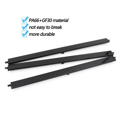 3/4PCS Car Dashboard Gloss Black Middle Rear AC Vent Adjustment Paddle Air Vent Repair Strip For Porsche Panamera 971 2017-2022