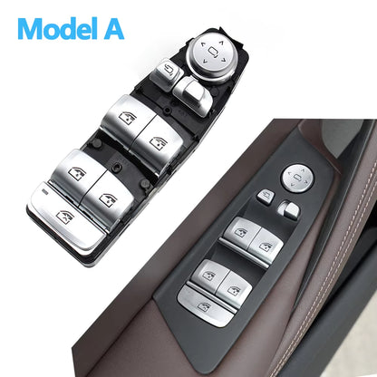 LHD RHD Electrical Power Chrome Window Lifting Switch Control Regulator Button For BMW X3 X4 X5 5 6 Series G30 G31 G01 G02