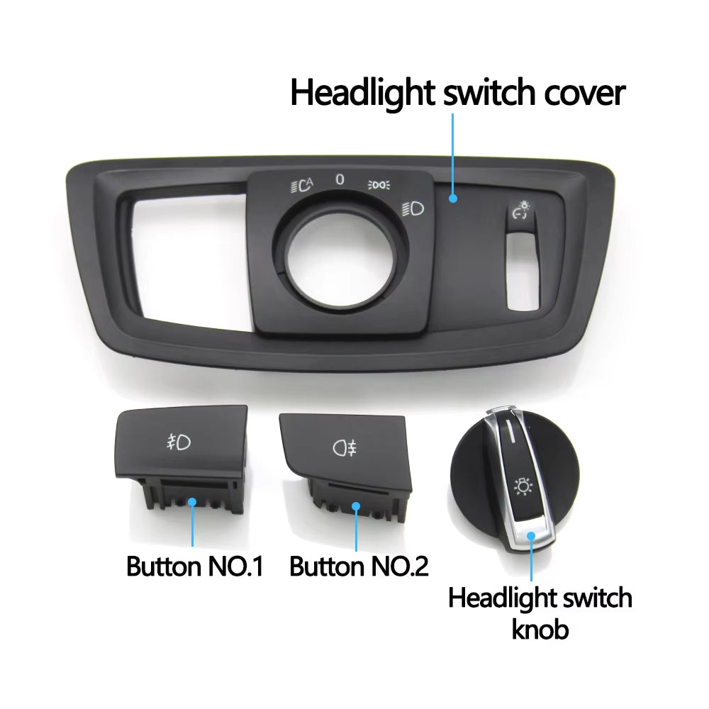 Car Front HeadLamp Rotary Foglight Button Headlight Switch Cover Panel For BMW 1 2 Series F20 F21 F22 F23 X1 F48 F49 X2 F39