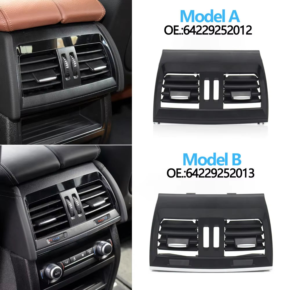 Car Rear Central Console Air Conditioning Ac Vent Outlet Grill Panel Cover For BMW X5 X6 F15 F16 F85 F86 64229252012 64229252013
