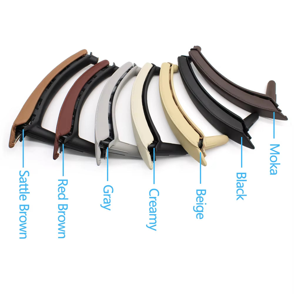 7PCS Set LHD RHD Interior Door Window Switch Panel Pull Handle With Leather Cover For BMW X5 X6 E70 E71 2007-2014