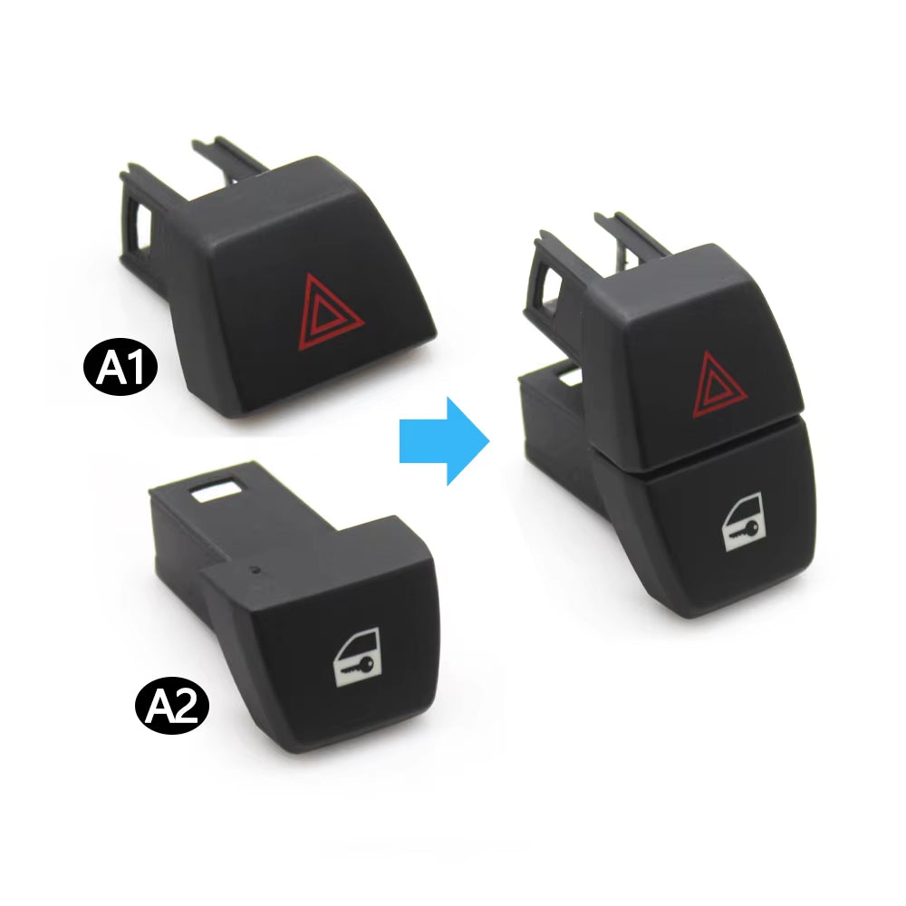 Car Danger Flash Signal Hazard Light Warning Switch Button Cover For BMW 5 6 7 X3 Series F07 F06 F12 F13 F10 F11 F01 F02 F04 F25