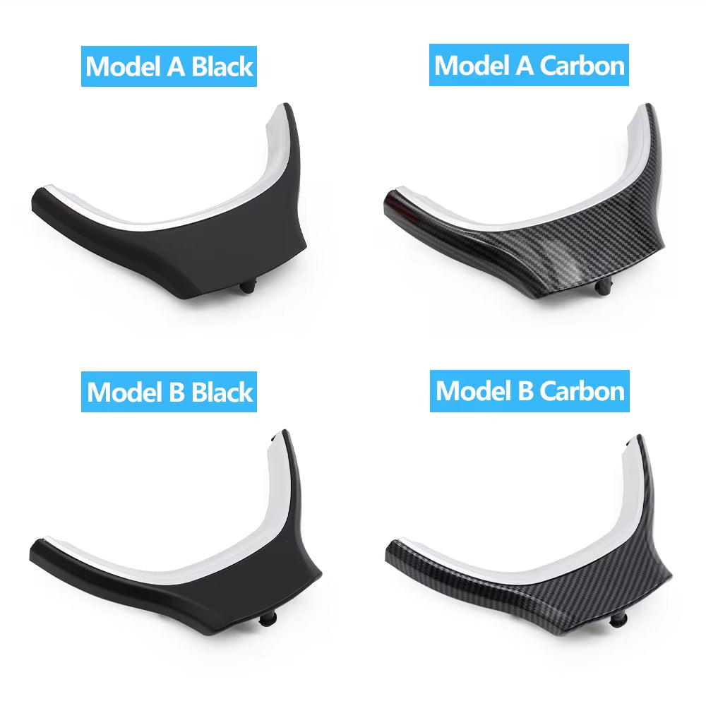 LHD RHD Car Carbon Fiber Steering Wheel Cover Trim Replacement For BMW 5 5GT 6 7 Series F10 F11 F07 F06 F12 F01 F02 2009-2016