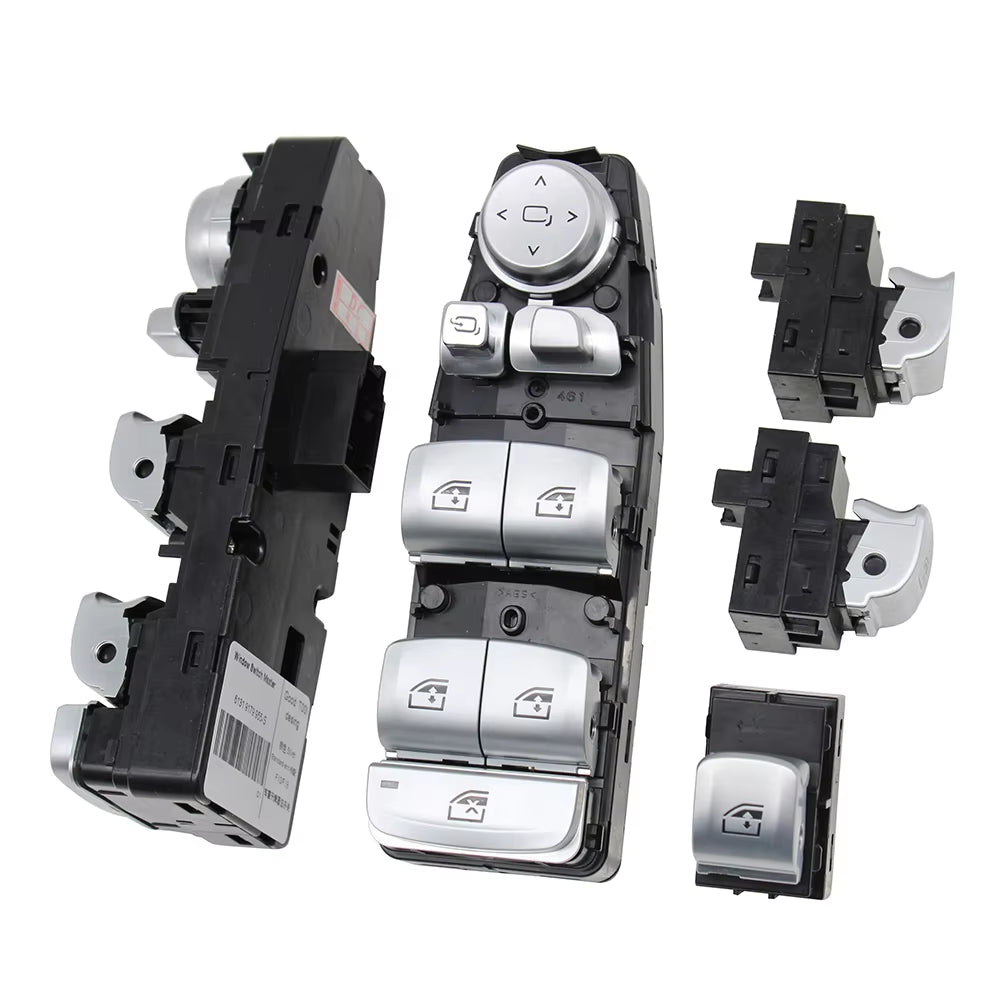 Silver Chrome Master Window Lifter Switch Control Button Regulator For BMW 3 5 7 X5 X6 F30 F35 F25 F26 F07 F10 F18 F01 F02
