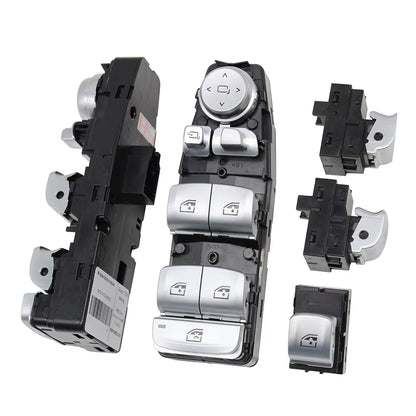 Silver Chrome Master Window Lifter Switch Control Button Regulator For BMW 3 5 7 X5 X6 F30 F35 F25 F26 F07 F10 F18 F01 F02