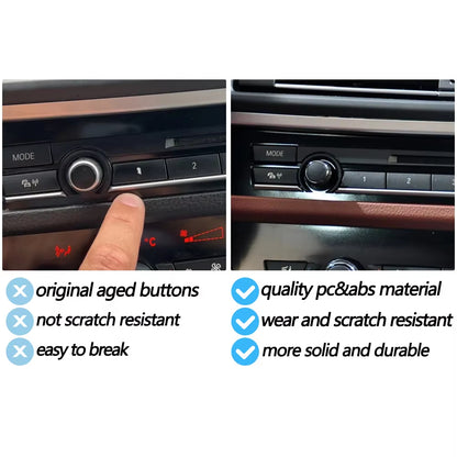Car Dashboard Radio CD Digital Player Switch Control Button Cover For BMW 5 6 7 5GT Series F10 F11 F06 F12 F13 F07 F01 F02 F04