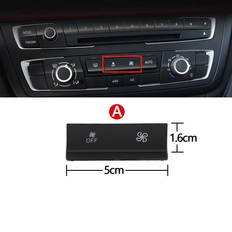 Dashboard Air Conditioner Fan Wind Volume Button Capes For BMW 1 2 3 4 X1 X3 X5 X6 Series F20 F30 F35 F80 F25 F26 E70 E84 E90