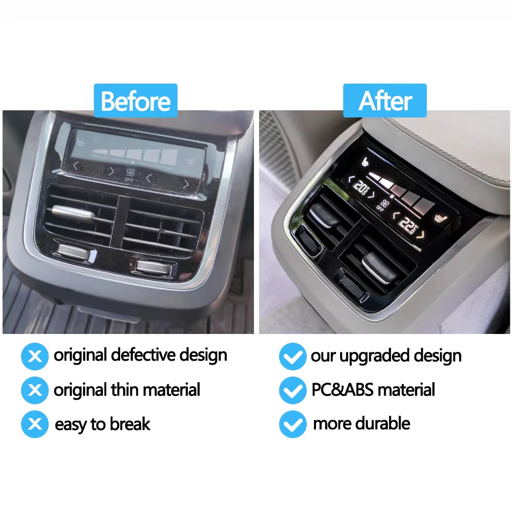 Car Front Rear Air Conditioning AC Vent Grille Outlet Slider Tab Clip Repair Kit For Volvo XC90 2016-2024