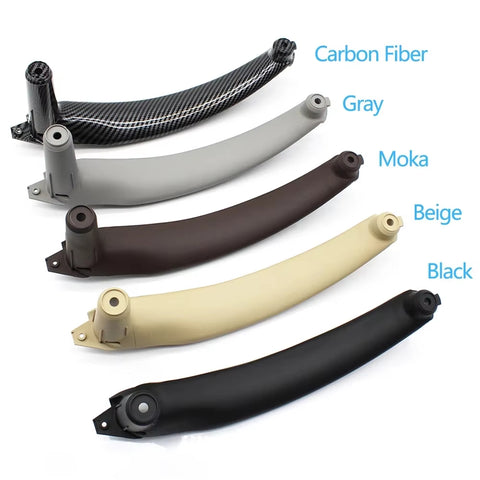 4pcs Set Car Interior Door Armrest Pull Handle Cover Trim Set For BMW X5 X6 E70 E71 E72 2007-2014