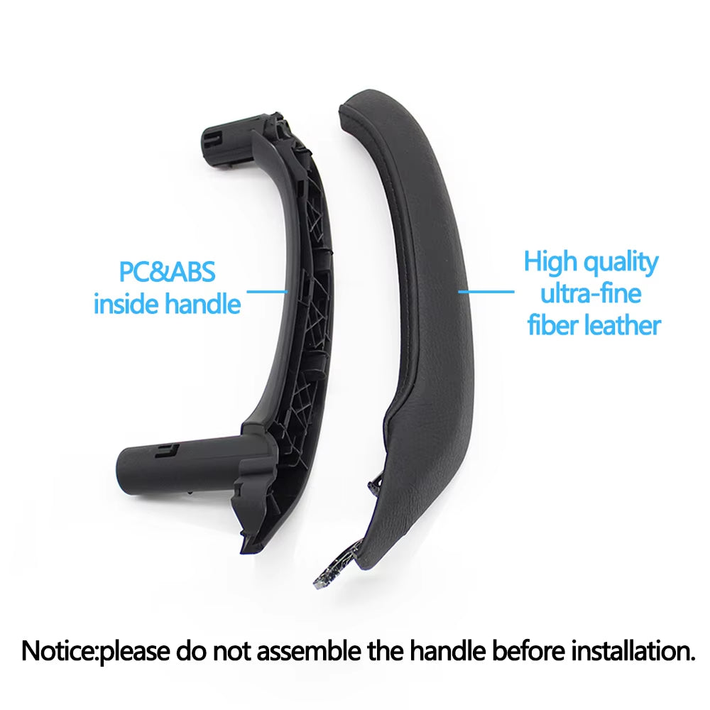 LHD RHD Interior Door Armrest Pull Handle Genuine Leather Cover Full Set Assembly For BMW X3 X4 F25 F26 2010-2016