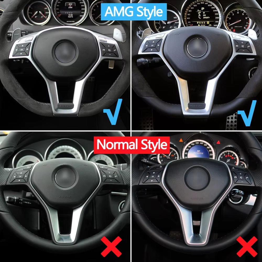 Car Steering Wheel Frame Trim Cover For Mercedes Benz AMG Style A B C E GLK GLA CLA CLS Class W176 W246 W204 W212 W156 W117