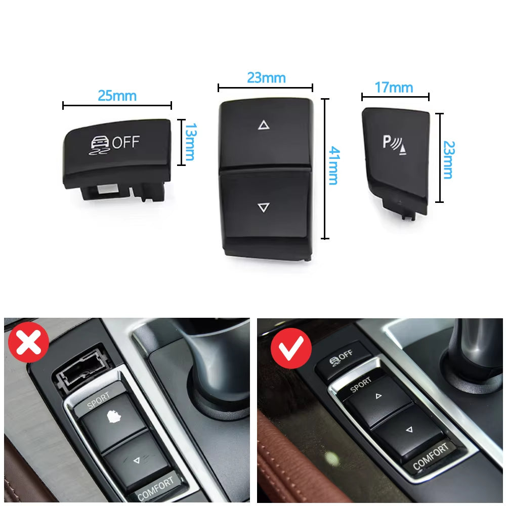LHD RHD Car Antislip OFF Sport Comfort Model Radar Parking Switch Button For BMW 5 6 X3 X4 Series F10 F11 F06 F12 F13 F25 F26