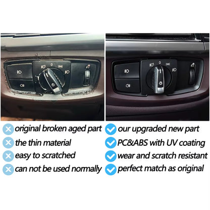 Car Front HeadLamp Rotary Foglight Button Headlight Switch Cover Panel For BMW 2 Series F45 F46 X5 X6 F15 F16 X5M X6M F85 F86