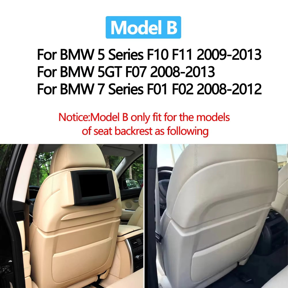 Front Seat Backrest Leather Pocket Pack Trim Cover Replacement For BMW 5 5GT 7 Series F10 F11 F07 F01 F02 730 735 740 2008-2013