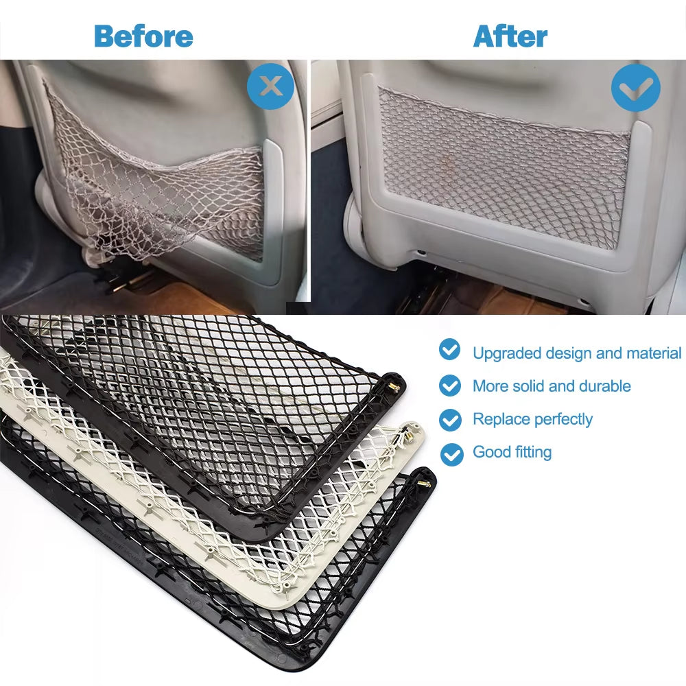 Car Seat Backrest Sundries Storage Net Pocket Cover Repair Kit For Mercedes BENZ GLE GLS W167 GLE350 GLE450 GLS400 GLS450