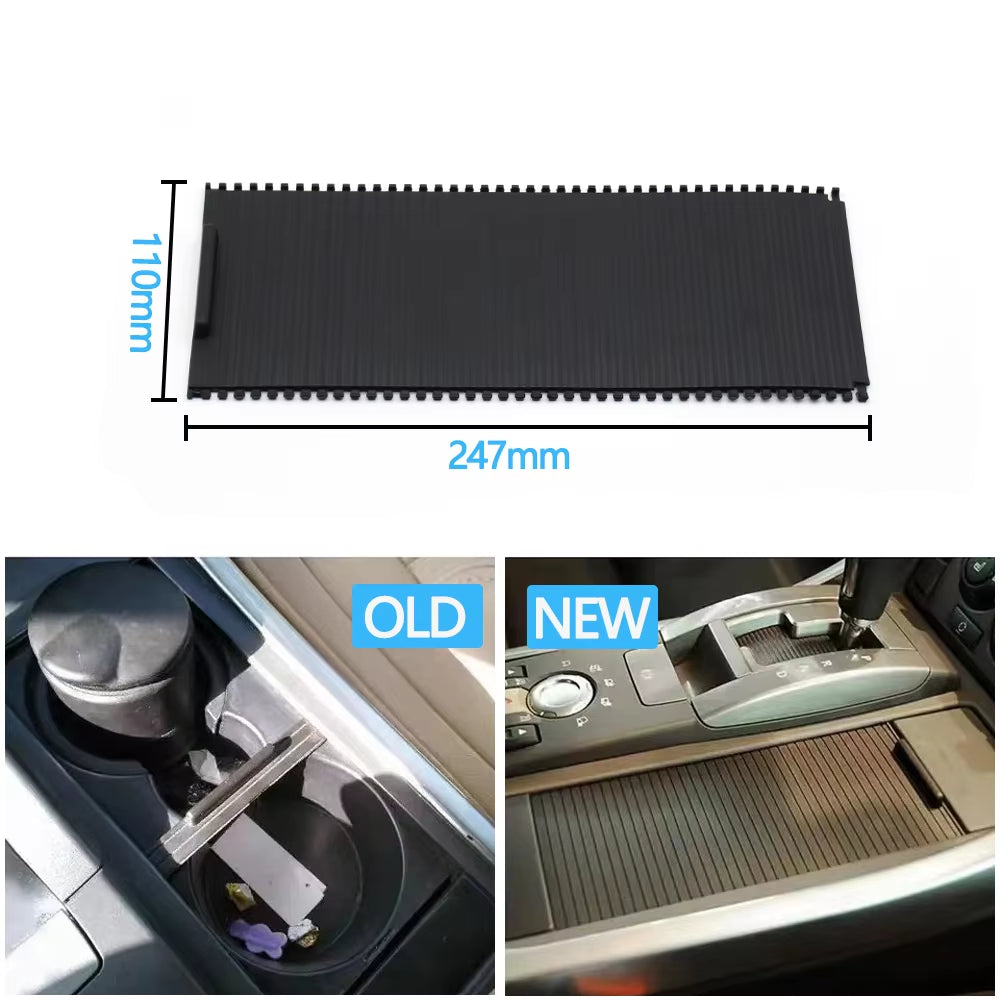 Center Console Cup Holder Cover Sliding Roller Blind Shutter For Land Rover Range Rover Sport 2005 2006 2007 2008 2009 FHM500032