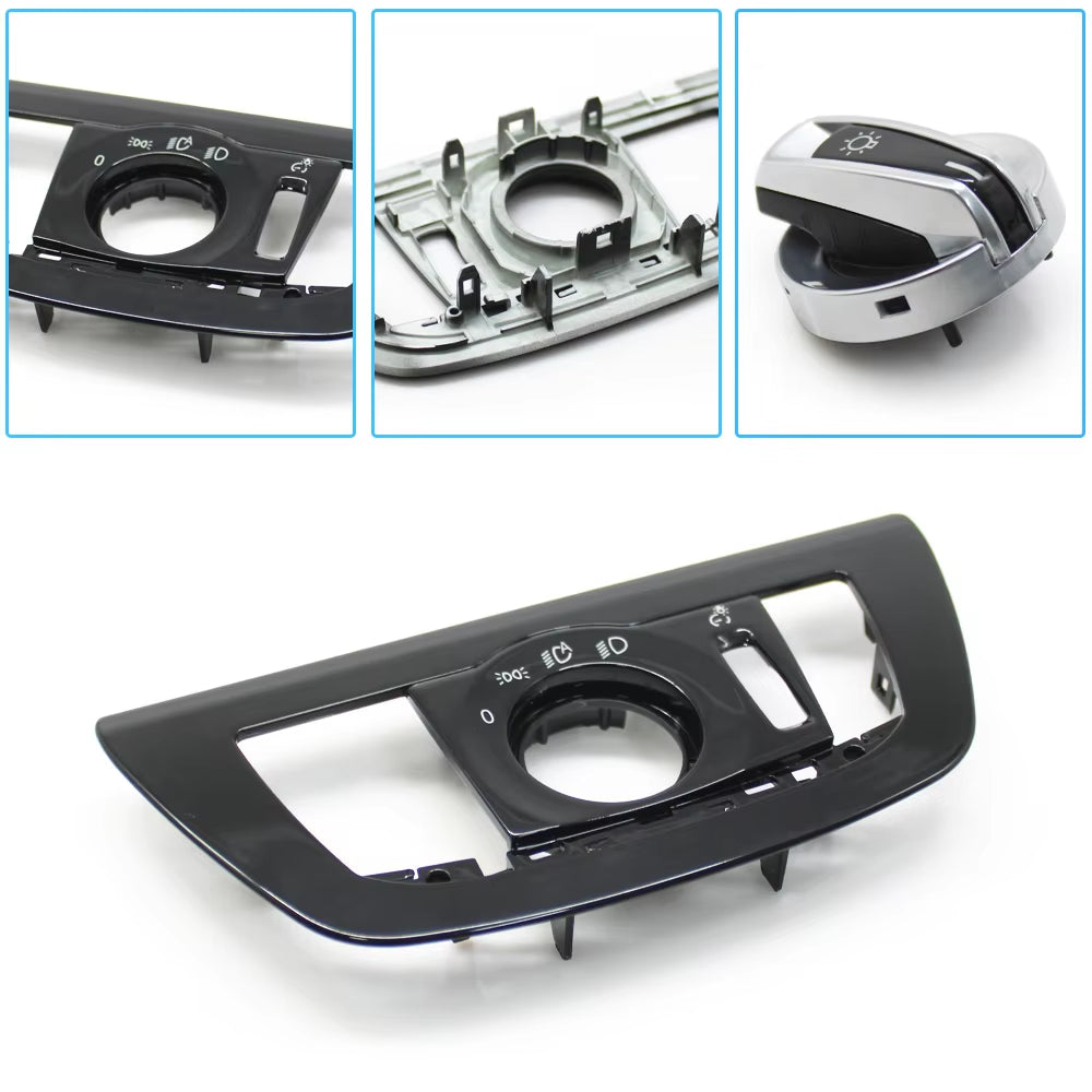 Car HeadLamp Rotary Foglight Button Headlight Switch Cover Panel For BMW 5 6GT Series G30 G31 M5 F90 G32 2017-2022
