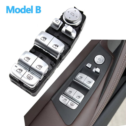LHD RHD Electrical Power Chrome Window Lifting Switch Control Regulator Button For BMW X3 X4 X5 5 6 Series G30 G31 G01 G02