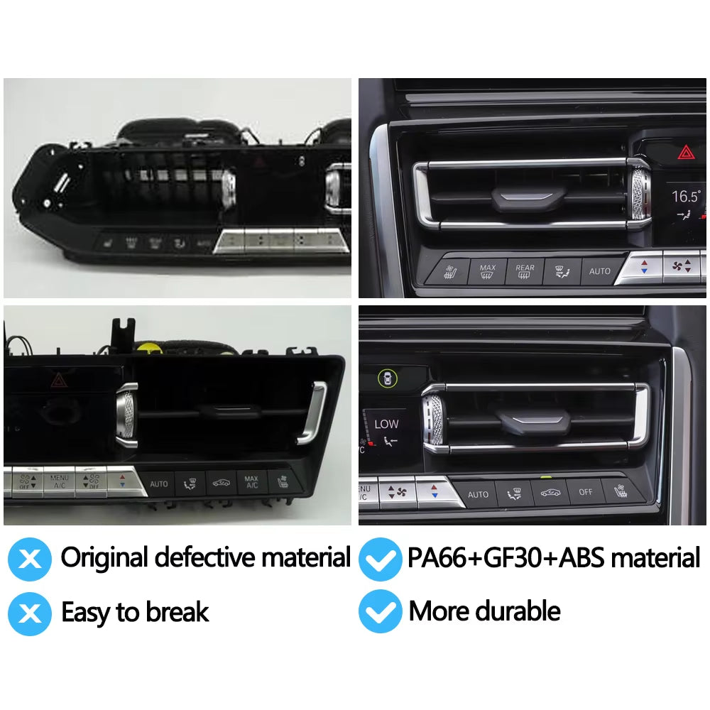 Car Middle Left Right Air Vent Outlet Grille Slide Clip Repair Kit For BMW 8 Series M8 G14 G15 G16 F91 F92 M850i M840i 2017-2022