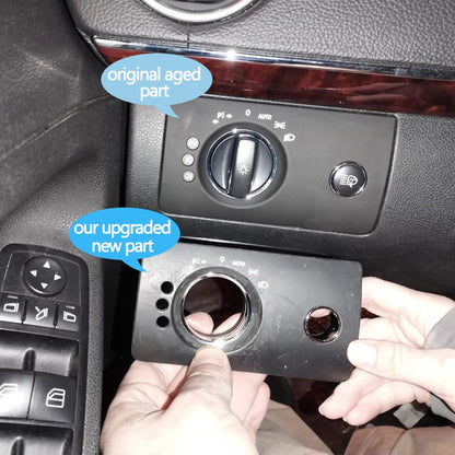 LHD Car Interior Front Left Headlight Switch Trim Cover Replacement For Mercedes Benz W164 X164 ML GL 300 350 450 500 2005-2011