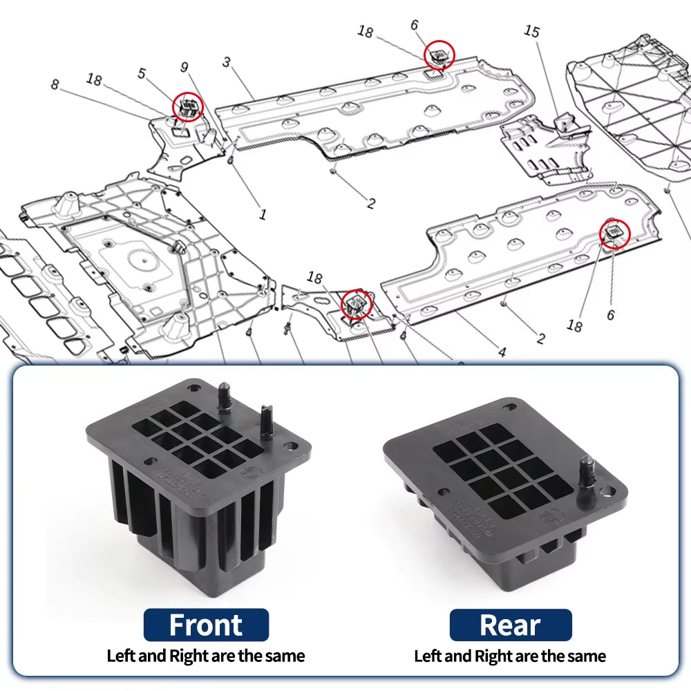 670034358 670034356 Lift Support Pad Jack Replacement for Maserati Ghibli 2014-2020 Jack Point Bracket