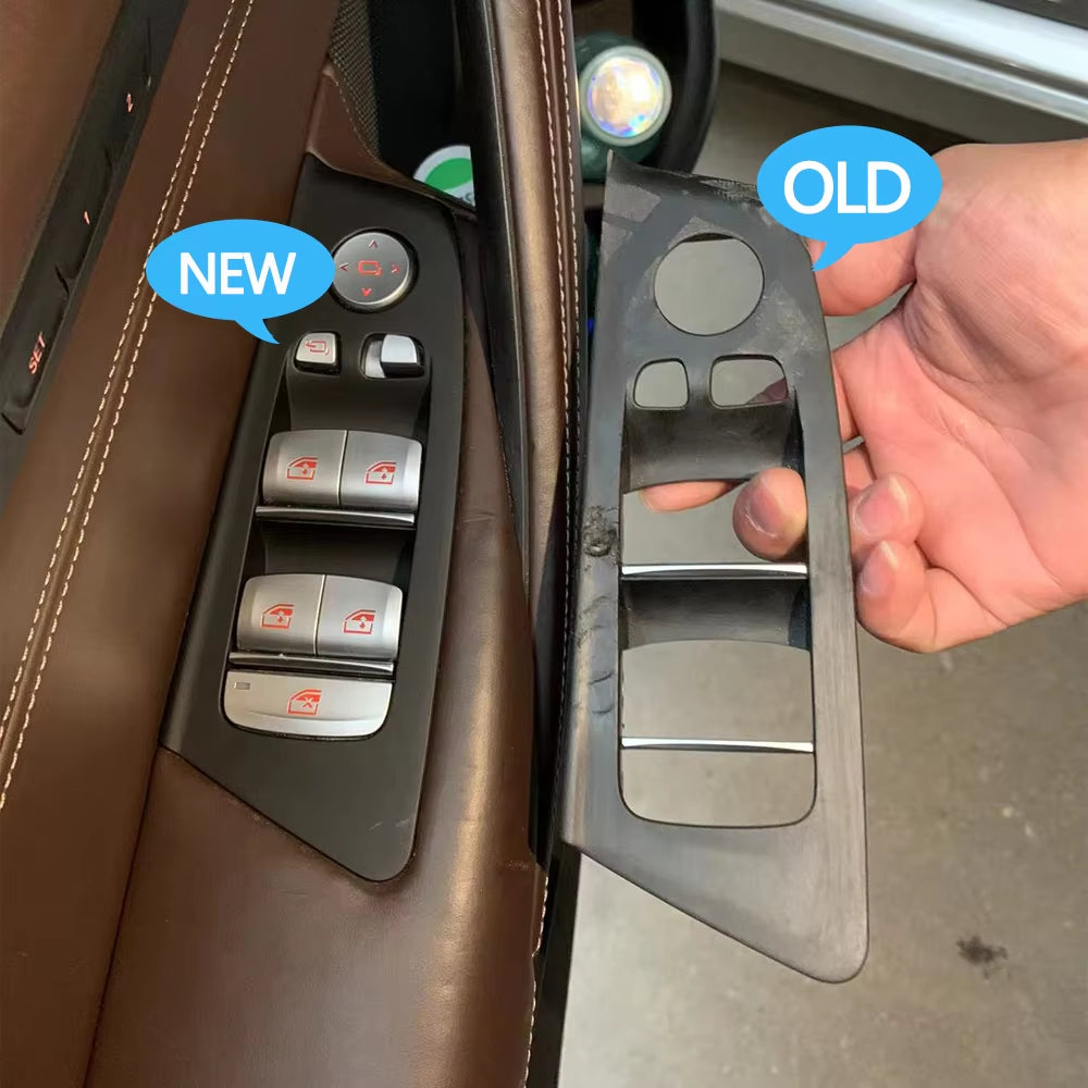 LHD Car Interior Front Rear Door Window Lift Switch Button Panel Trim Cover Replace For BMW 5 Series G30 G31 F90 525i 530i 540i