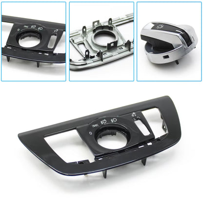6PCS Set Car HeadLamp Rotary Foglight Button Headlight Switch Cover Panel For BMW 5 6GT Series G30 G31 M5 F90 G32 2017-2022