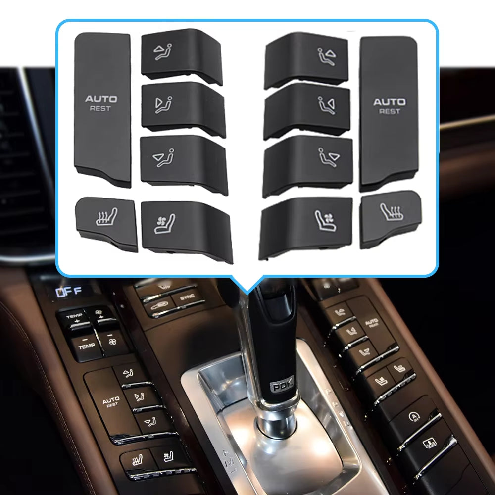 Front Console Air Conditioning Temperature Ventilation Volume AC Button Caps For Porsche Cayenne 7P5 Panamera 970 Macan 95B