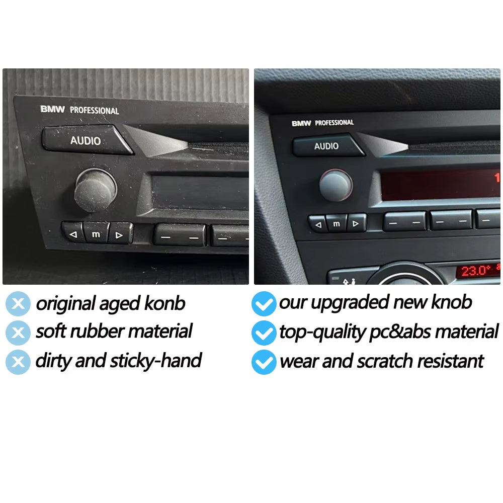 Car Radio CD Player Volume Button Knob For BMW 3 1 X1 Z4 Series E90 E81 E82 E87 E88 E84 E89 2005-2012
