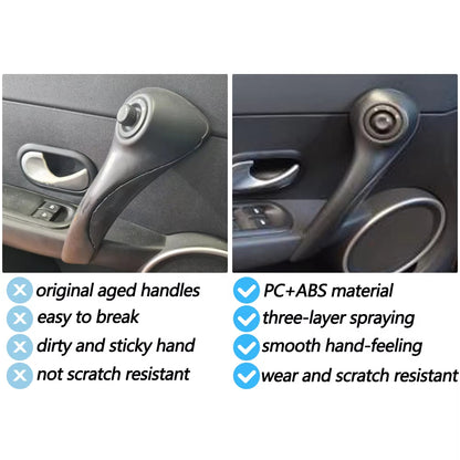 Car Interior Door Front Left Right Pull Grab Inner Handle Outer Cover Control Switch Panel For Renault Clio 3 MK3 2005-2009