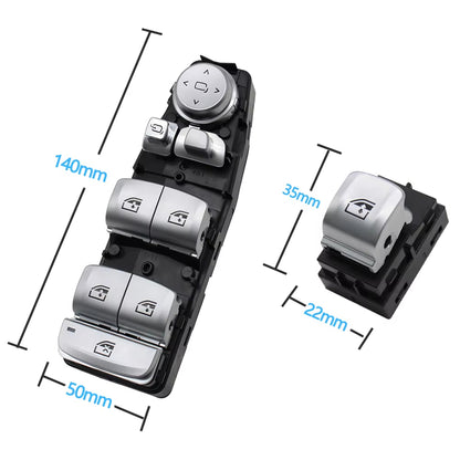 Silver Chrome Master Window Lifter Switch Control Button Regulator For BMW 3 5 7 X5 X6 F30 F35 F25 F26 F07 F10 F18 F01 F02