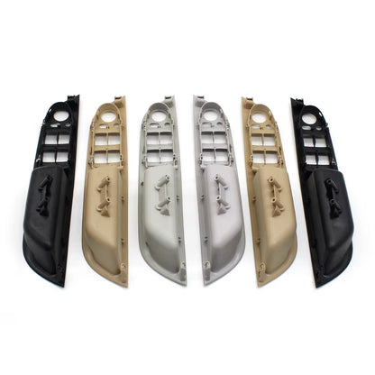 LHD RHD Car Interior Handle Inner Door Armrest Panel Pull Trim Window Switch Cover For BMW 5 Series E60 E61 2006-2010
