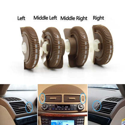 2/4PCS Set Car Front Rear Air Conditioning Control Roller AC Vent Rolling Wheel For Mercedes Benz E Class W211 E200 E300