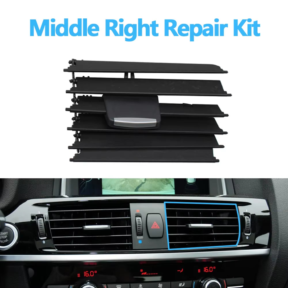 LHD RHD Car Front Middle AC Air Conditioner Vent Outlet Grille Slide Clip Repair Kit Replacement For BMW X3 X4 F25 F26 2011-2018