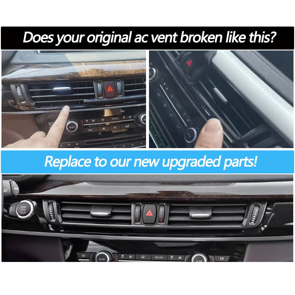 Car Center Dashboard Middle Air Conditioning Central AC Air Vent Outlet Panel Cover For BMW X5 X6 M F15 F16 F85 F86 64229253115