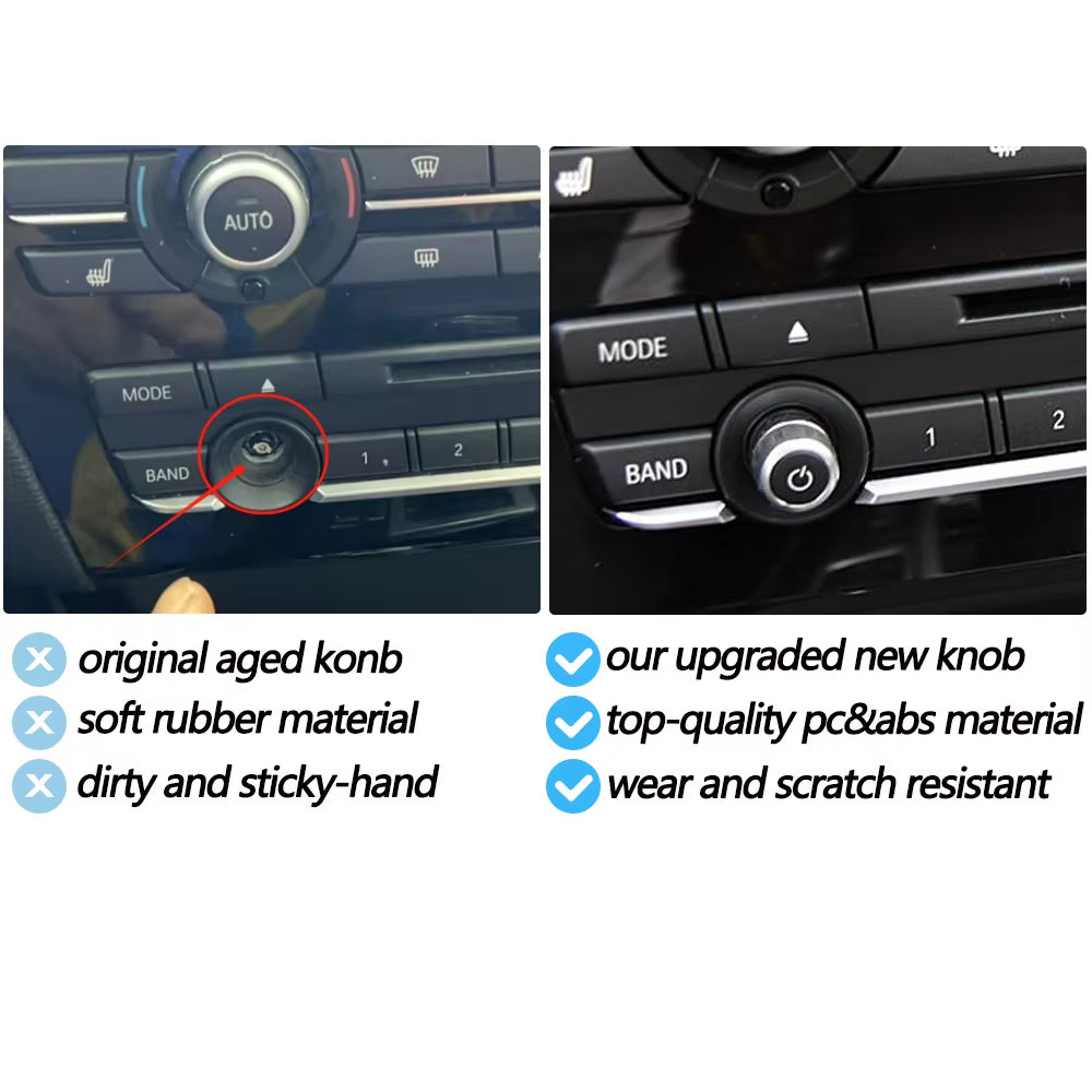 Car Radio Volume Knob Rotary Button Switch Setting Cover Cap For BMW X3 X4 F25 F26 2011-2017 61319351155