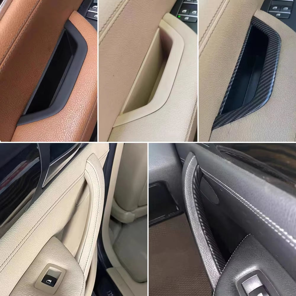 LHD RHD Interior Door Armrest Pull Handle Genuine Leather Cover Full Set Assembly For BMW X3 X4 F25 F26 2010-2016