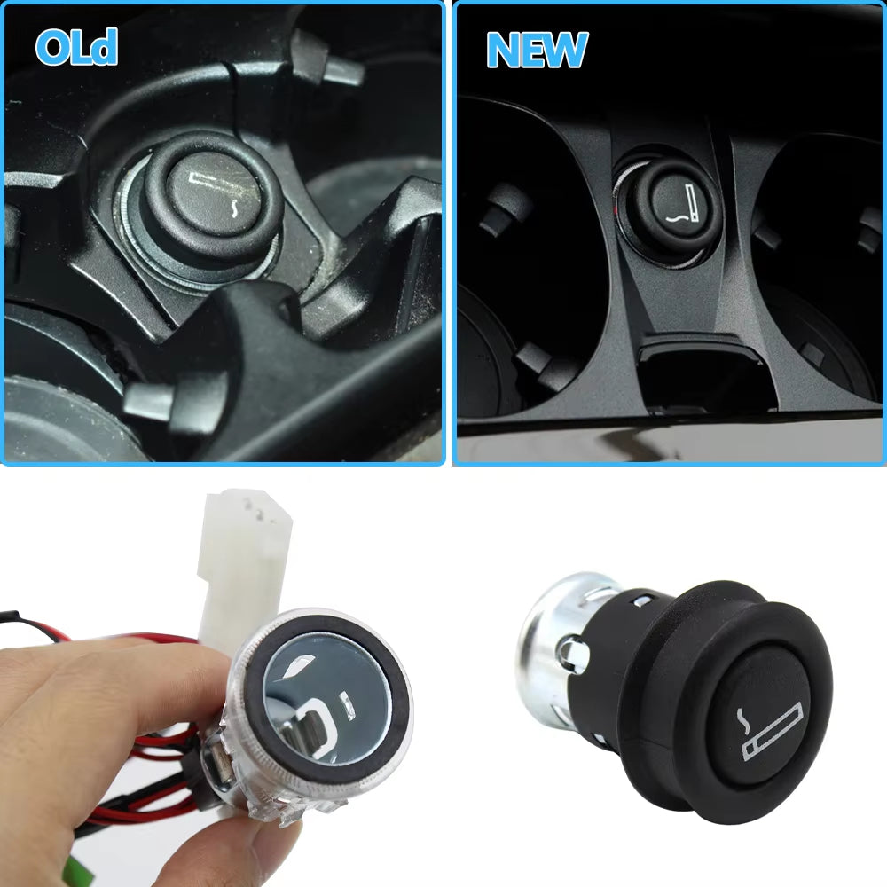Car Front Console Drink Cup Holder Plug Cigarette Lighter Socket With Wires for BMW 5 6 X5 X6 Series F10 F11 F06 F12 E70 E71
