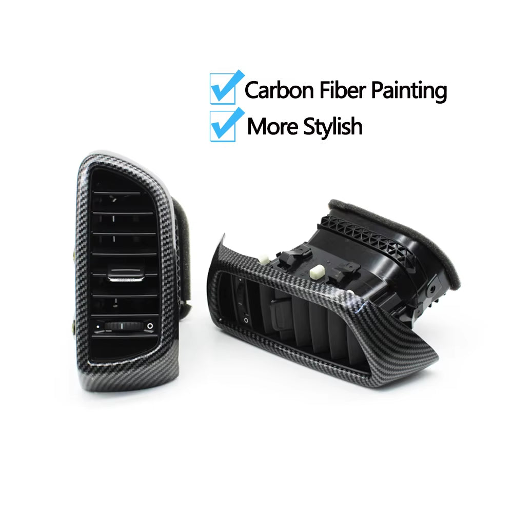 Carbon Fiber Car Front Left Right Rear Air Conditioning AC Vent Grille Complete Assembly For Porsche Cayenne 7P5 2010-2017