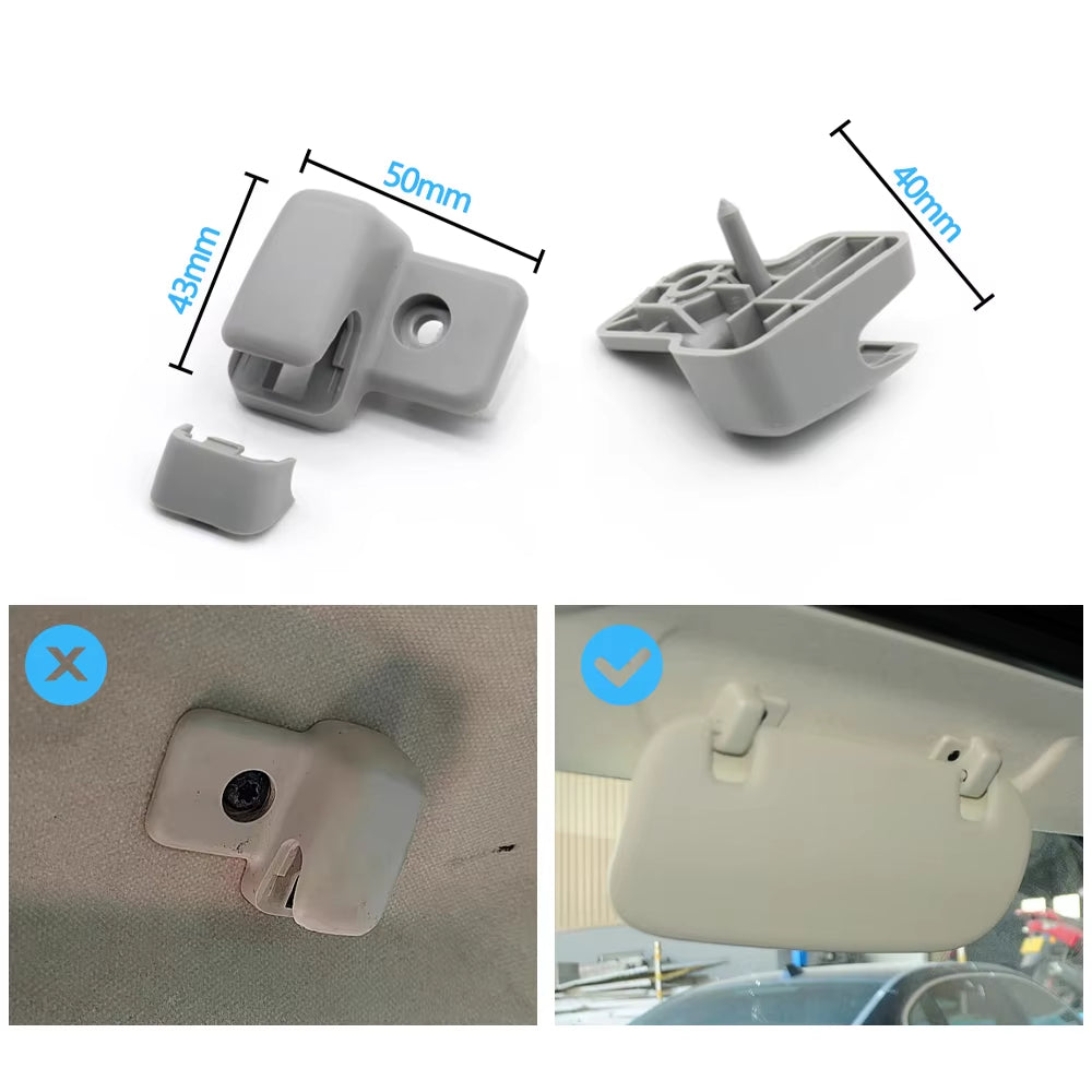 Car Roof Side Sun Visor Fixing Buckle Retainer Hook Fastener Clip Holder Bracket For BMW Mini Cooper R55 R56 R60 2007-2014