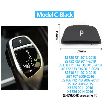 Car Gear Lever Auto Parking Button Cap For BMW 1 2 3 4 5 7 X3 X4 X5 X6 E60 F20 F21 F30 F34 F36 F10 F11 F01 F02 F07 F25 F26 F15