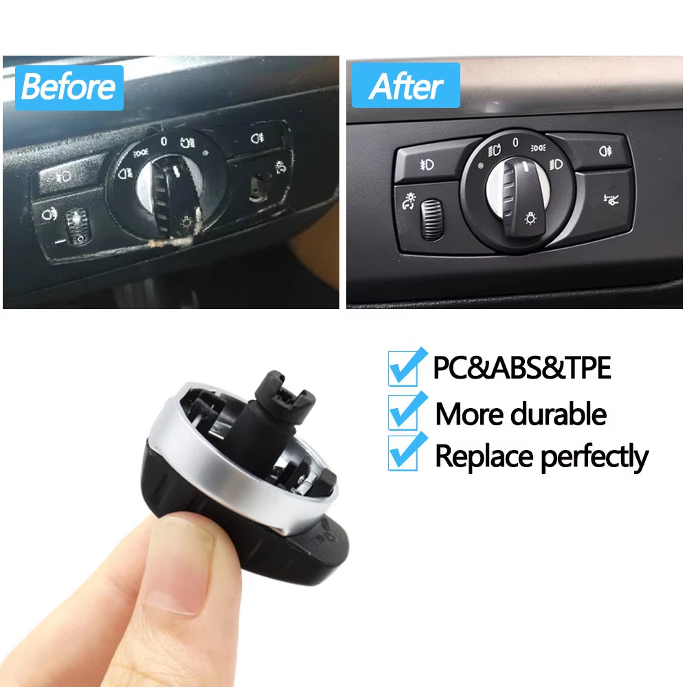 E60 Car Headlamp Head Light Rotary Switch Knob Button For BMW 5 Series 2007 2008 2009 2010