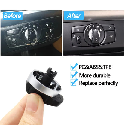 E60 Car Headlamp Head Light Rotary Switch Knob Button For BMW 5 Series 2007 2008 2009 2010