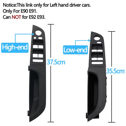 LHD Left Driver Side Interior Door Armrest Window Switch Cover Panel Replacement For BMW 3 Series E90 E91 316 318 320 325 328i