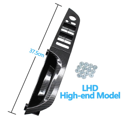 LHD Left Hand Driver Carbon Fiber Interior Door Pull Handle Armrest Panel Full Set For BMW 3 Series E90 E91 316 318 320 325 328