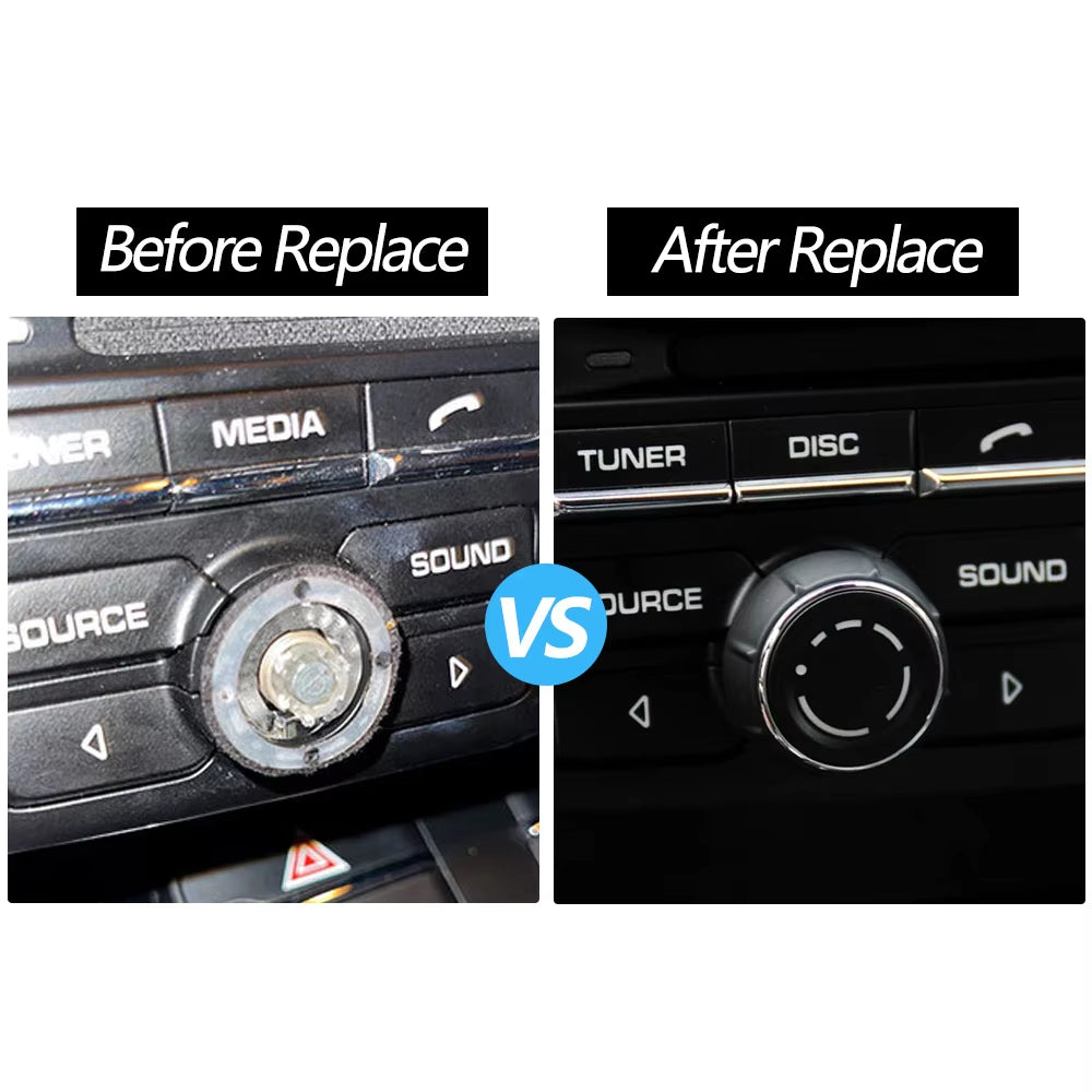Car Center Console Audio Volume Knob Cover CD Control Switch Button For Porsche Cayenne Panamera Macan Boxster 911 718 970
