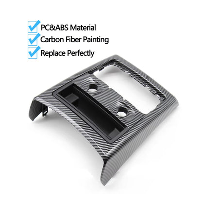 Carbon Fiber Car Rear Air Conditioner AC Vent Outer Frame Ashtray Cover Trim Replacement For BMW 3 Series E90 E91