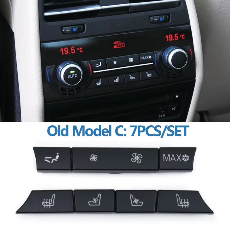 Car Rear Air Vent Venlitation Ac Buttons Key Caps Repair Kit Set For 5 5GT 6 7 Series F10 F11 F07 F01 F02 F12 F06 730 735 740
