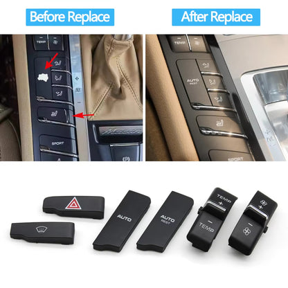 Front Console Air Conditioning Temperature Ventilation Volume AC Button Caps For Porsche Cayenne 7P5 Panamera 970 Macan 95B