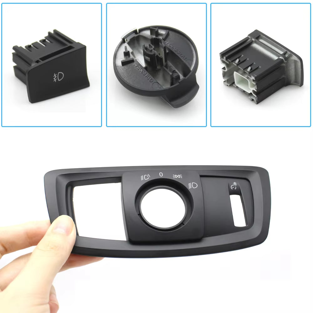 Car Front HeadLamp Rotary Foglight Button Headlight Switch Cover Panel For BMW 1 2 Series F20 F21 F22 F23 X1 F48 F49 X2 F39